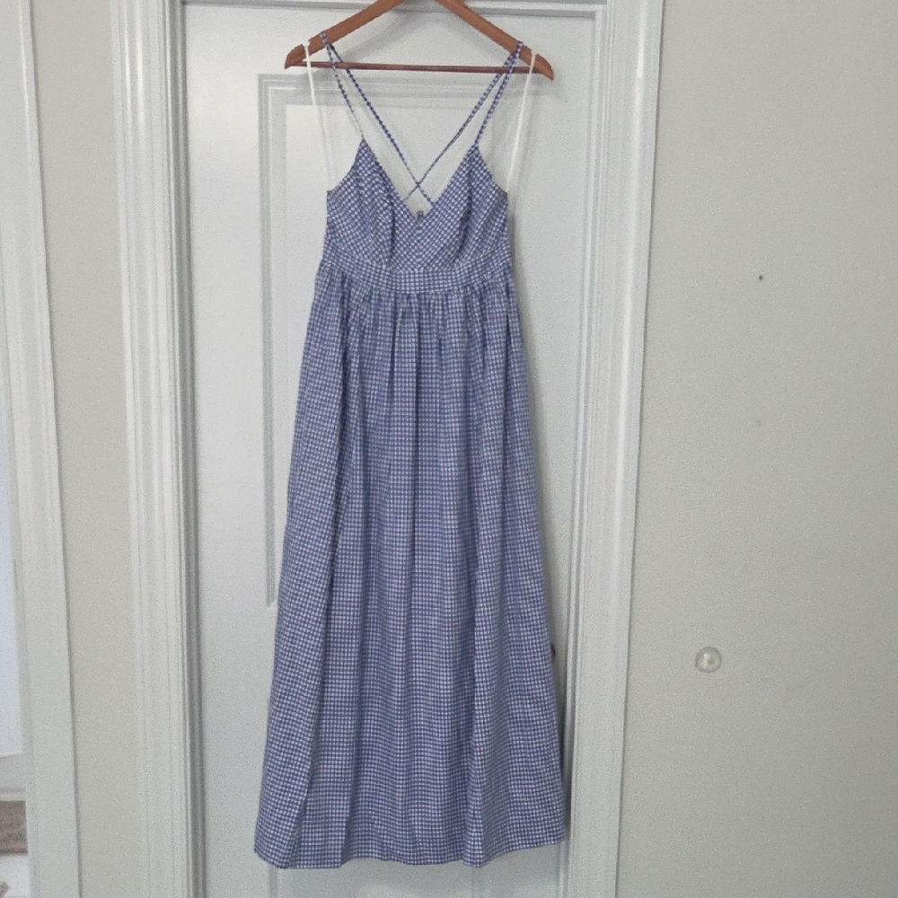 J. Crew Blue Gingham Dress